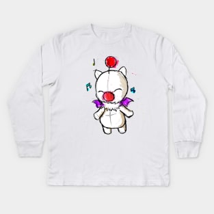 Water Colour Moogle Kids Long Sleeve T-Shirt